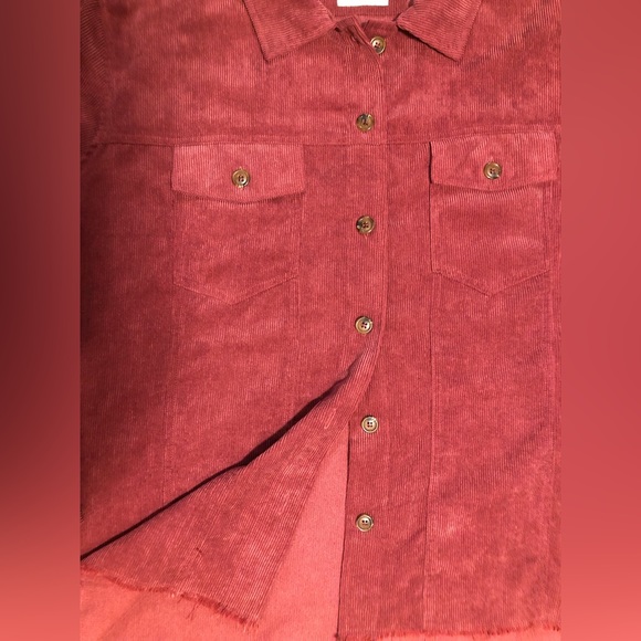 Rue+ burgundy corduroy shacket, 2X - Picture 10 of 10